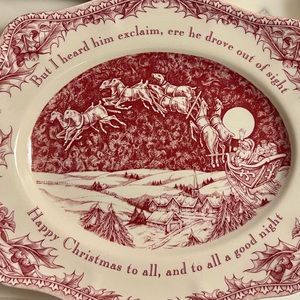 12” ‘Twas the Night Before Christmas 12 oval platter